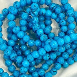 Glass Beaded Bracelets Turquoise Tone NWOT